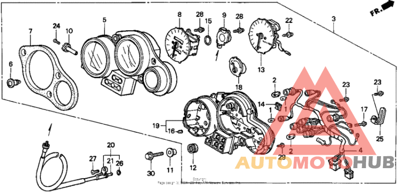 Speedometer + tachometer 93-94