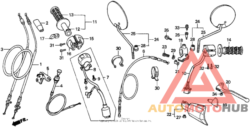Handle switch + cables