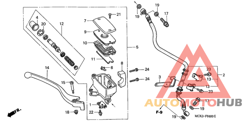 Fr. brake master cylinder