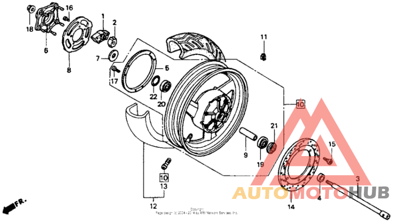 Rear wheel 1100a