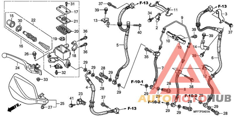 Fr. brake master cylinder