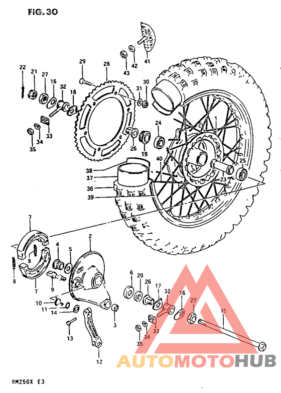 Rear wheel complete assy