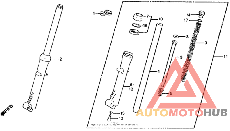 Front shock absorber 83-85