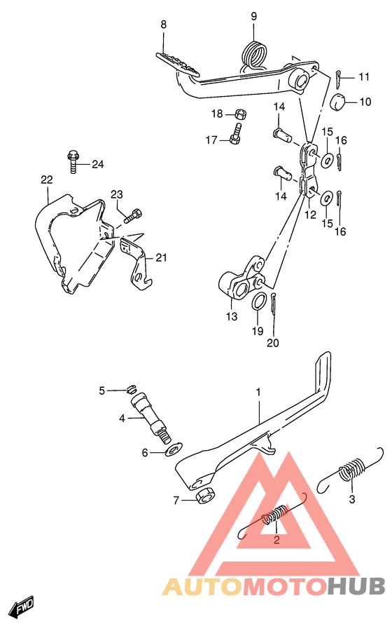 Prop stand - rear brake