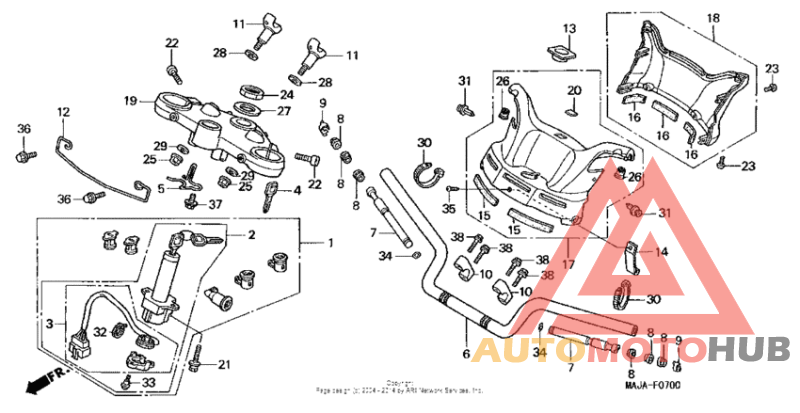 Handlebar + top bridge