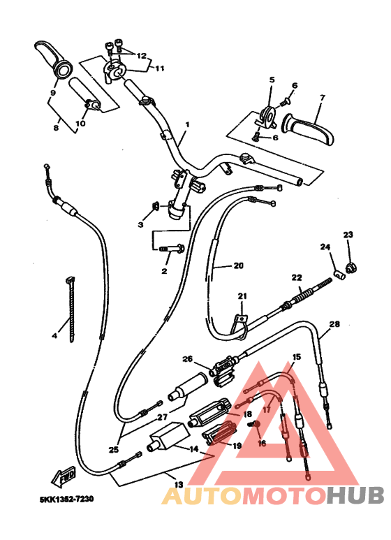Рулевой рычаг кабель