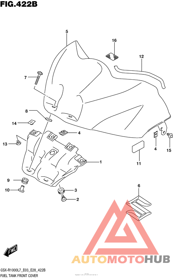Fuel Tank Front Cover (Ykv,yvz)