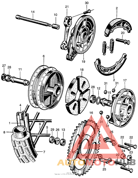 Переднее колесо