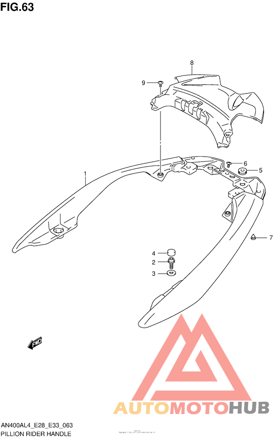 Pillion Rider Handle (An400Al4 E33)