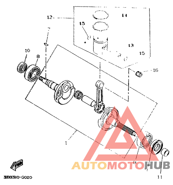 Коленвал и поршень
