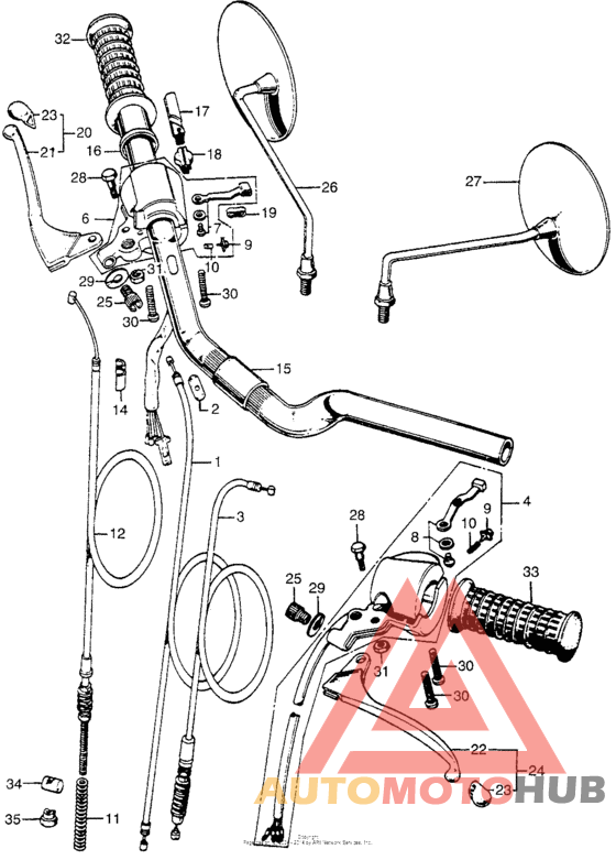 Ca175 handlebar + switch