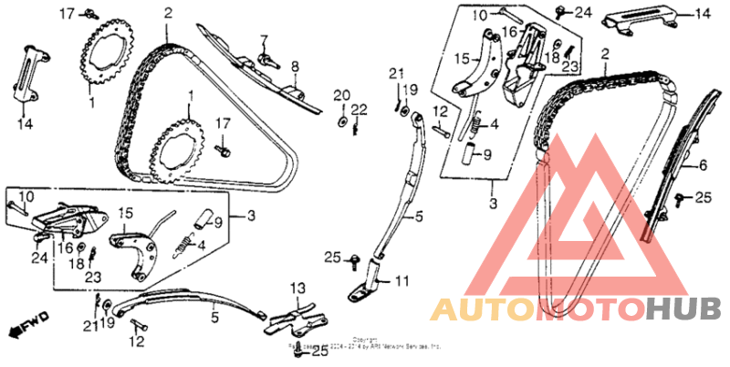 Cam chain + tensioner