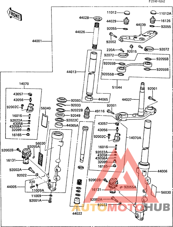 Front fork(1/2)(-zxt00a-000320)