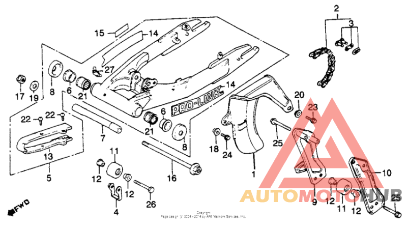 Swingarm + chain case 81