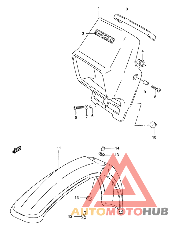 Headlamp cover  front fender
