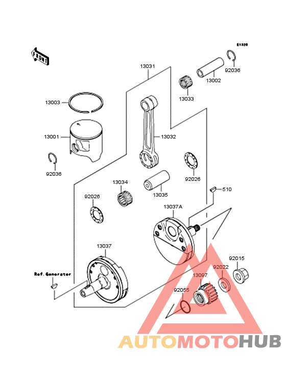 Crankshaft/piston