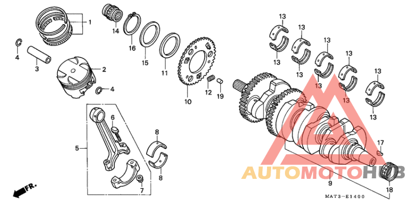 Crankshaft/piston