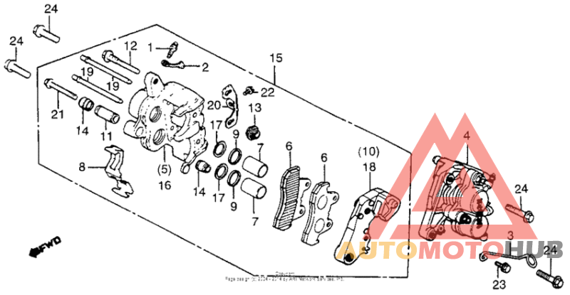 Front brake caliper 1 82