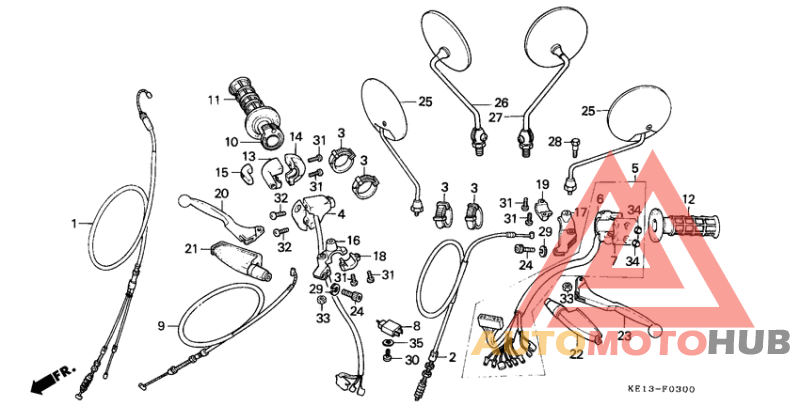 Handle lever/cable/switch