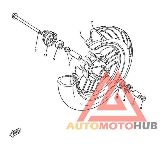 Переднее колесо