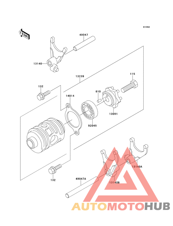 Change drum/shift fork