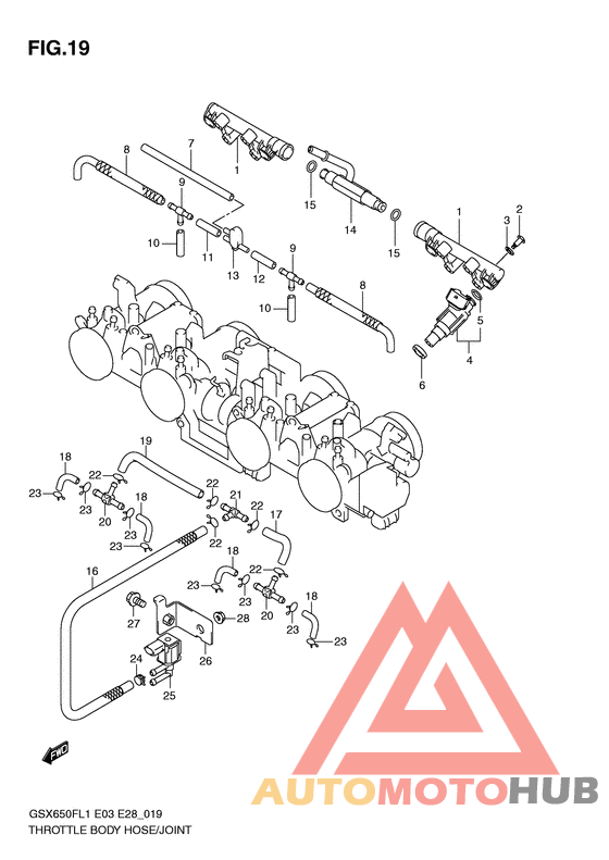 Throttle body hose/joint