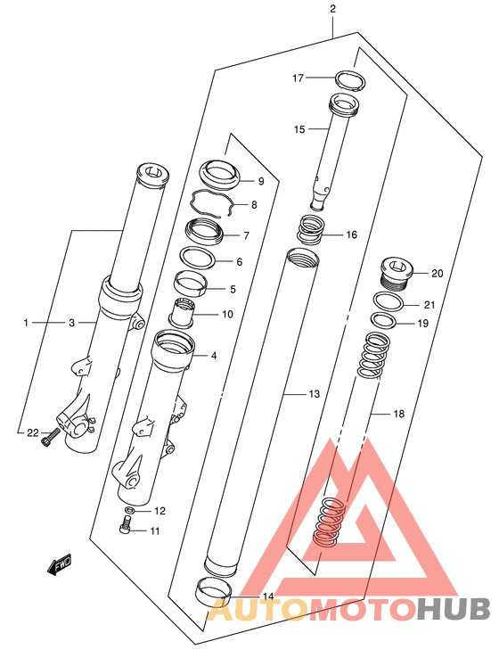 Демпфер передней вилки