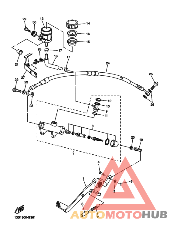 Rr master cylinder assy