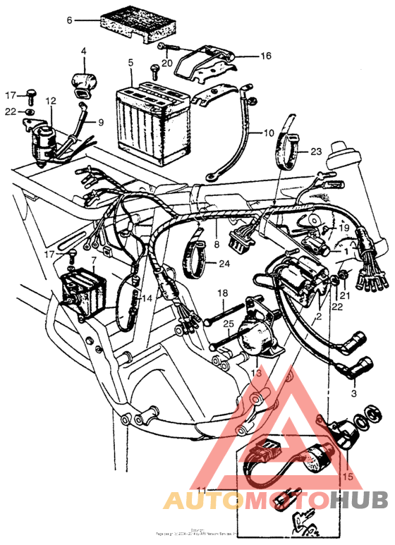 Wire harness + battery