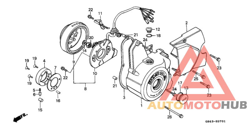 Left crankcase cover/ generator