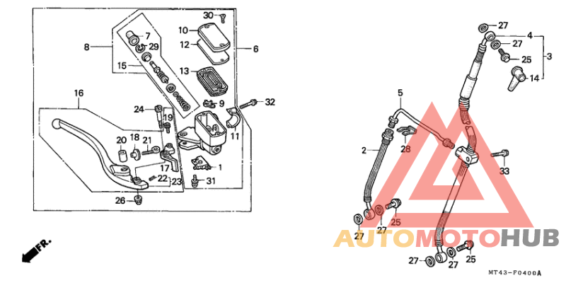 Fr. brake master cylinder