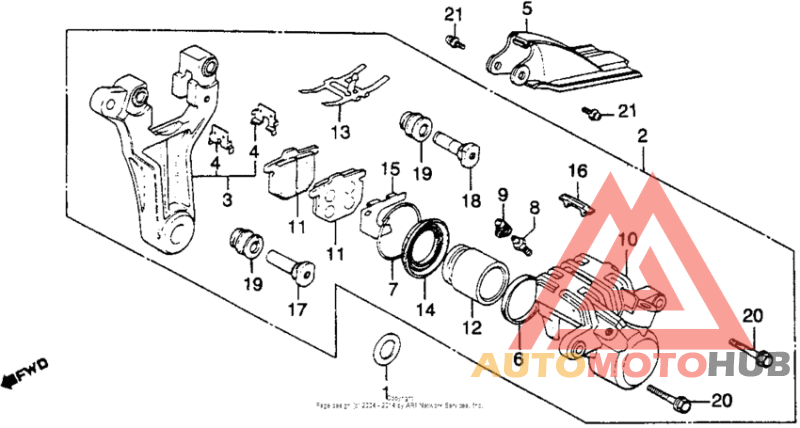 Rear brake caliper 80-81