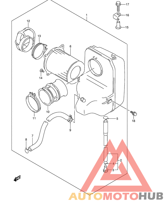 Rear air cleaner