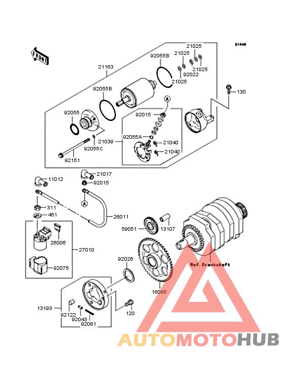 Starter motor/starter clutch