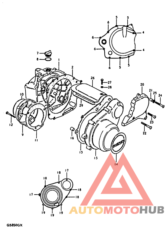 Crankcase cover ass`y  (v