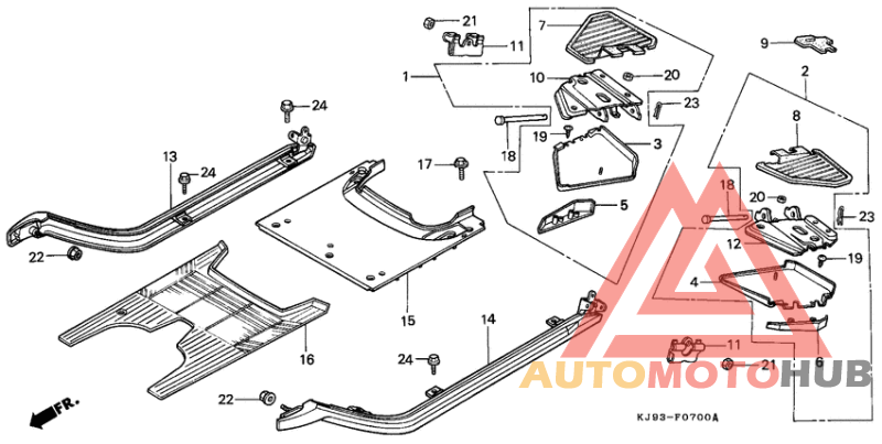 Side rail/floor panel