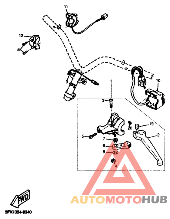 Handle switch. lever