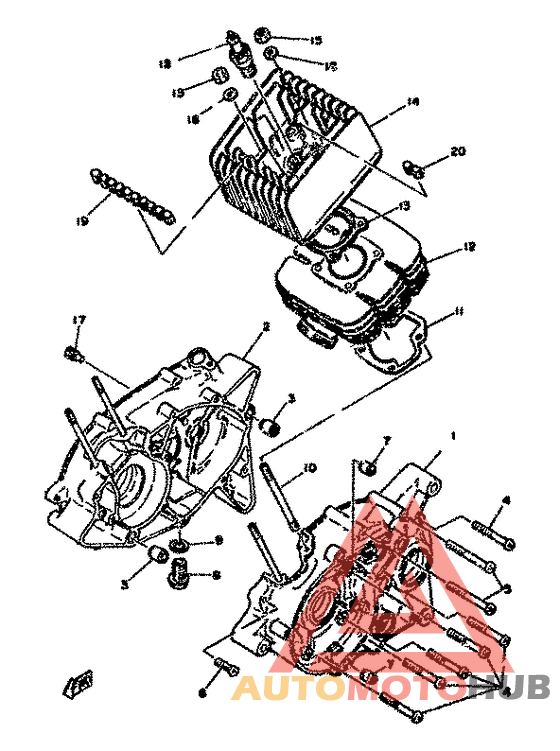 Crankcase. cylinder