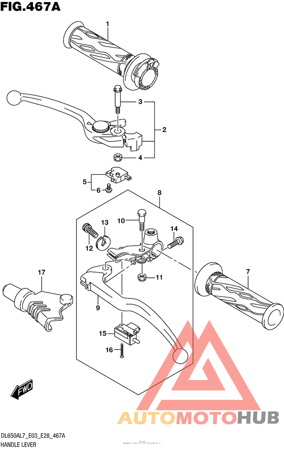 Handle Lever (Dl650Al7 E03)