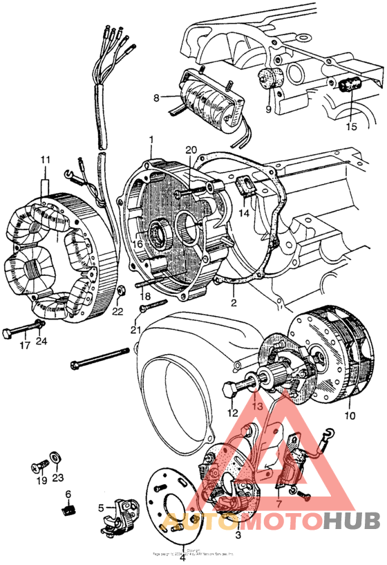 Alternator + points + advancer