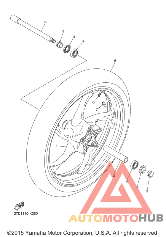 Переднее колесо