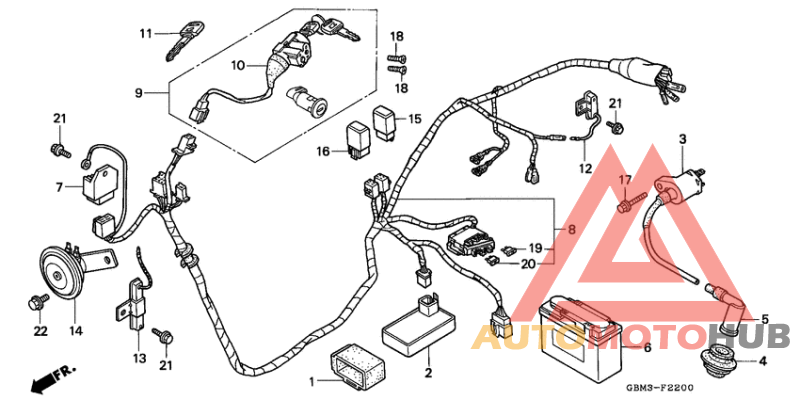 Wire harness/ ignition coil/battery