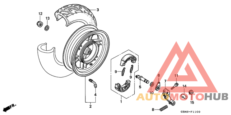 Rear wheel complete assy