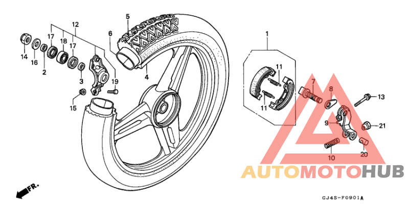 Rear wheel complete assy