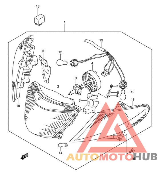 Front combination lamp