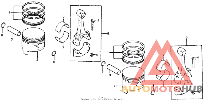 Piston + connecting rod