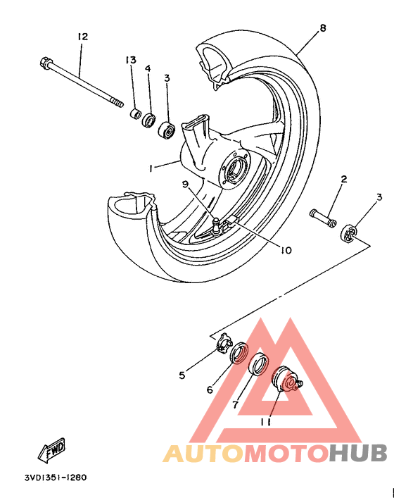 Переднее колесо