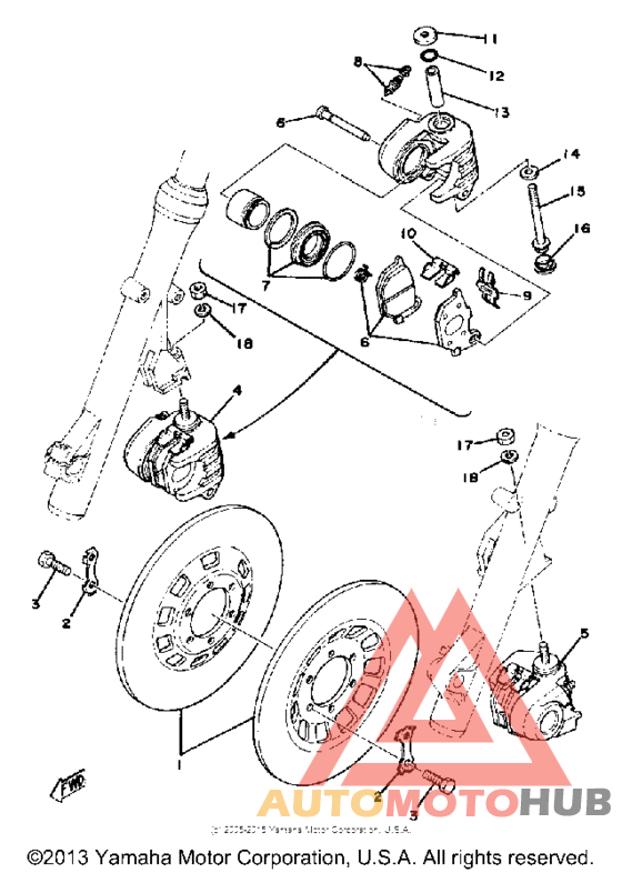 Front disc brake - caliper
