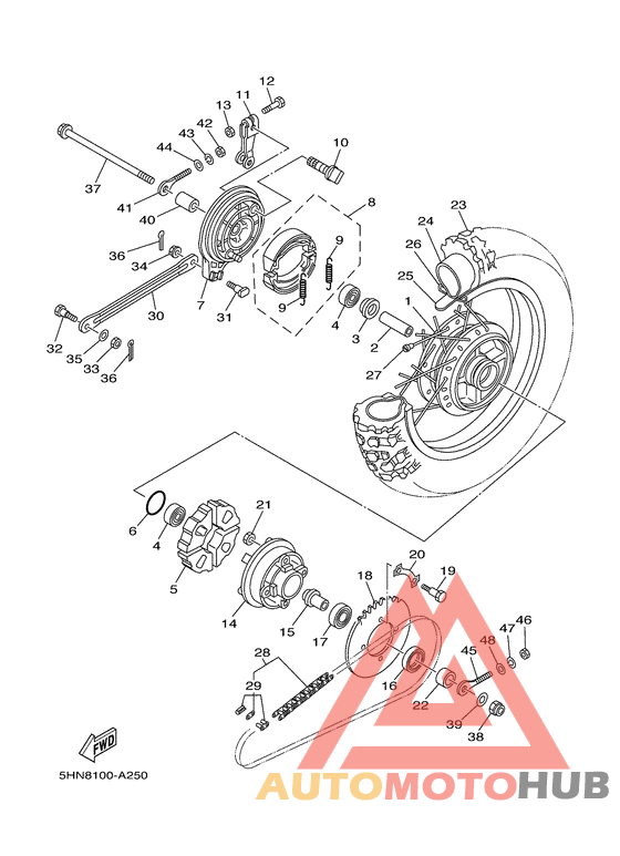 Переднее колесо
