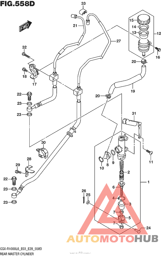 Rear Master Cylinder (Gsx-R1000Al6 E28)
